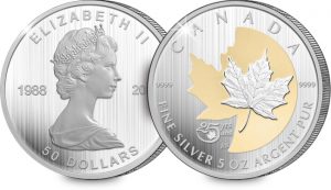 2013 canada maple leaf 5oz silver coin 4 300x173 - 2013 Canada Maple Leaf 5oz Silver Coin_4