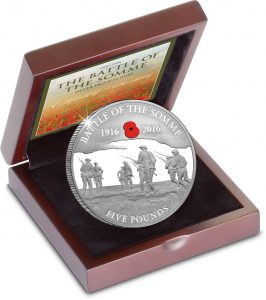 st battle of the somme 100th c2a35 silver proof guernsey coin in box with cert 266x300 - ST Battle of the Somme 100th £5 Silver Proof Guernsey Coin in Box with Cert