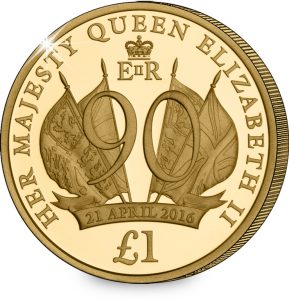 st queens 90th jersey c2a31 gold coin reverse 289x300 - ST Queen's 90th Jersey £1 Gold Coin (Reverse)