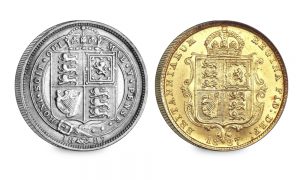 UK 1887 Queen Vic Sixpence v 1887 Sovereign 1 300x180 - UK 1887 Queen Vic Sixpence v 1887 Sovereign
