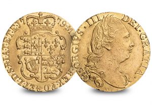 UK George III 1763 1786 Gold Rose Guinea 7 300x208 - UK George III 1763 - 1786 Gold 'Rose' Guinea - 7