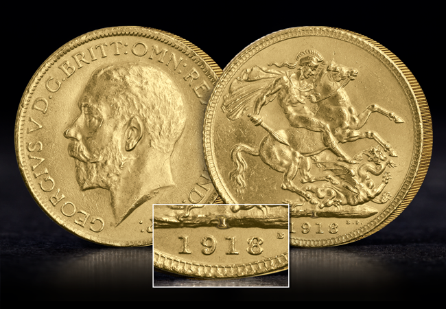 1918 Bombay sovereign product image lifestyle - Making a mark – The hidden symbols on coins