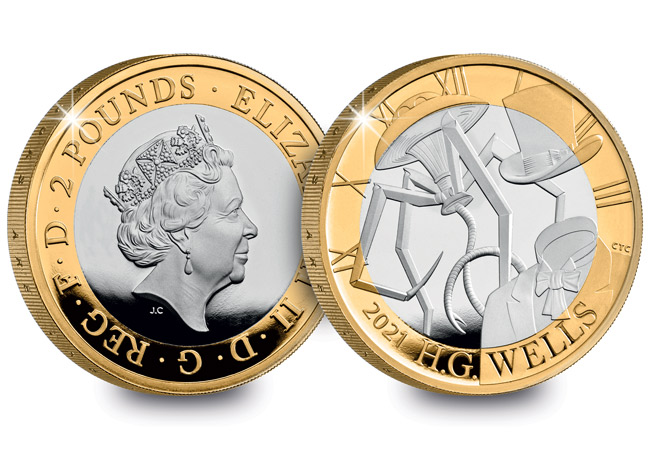 h g wells 2 pound uk 2021 silver proof - Unveiled today: The UK’s 2021 coin designs