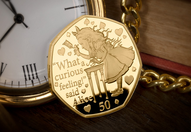 2021 Gold Proof 50p Alice in wonderland reverse lifestyle - JUST RELEASED: The FIRST EVER Alice's Adventures in Wonderland 50p Coins