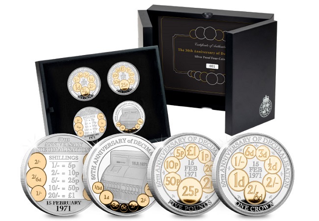 “Save our Sixpence” DN X672 50th Anniversary of Decimalisation Silver with gold plate Proof Set main - “Save our Sixpence”