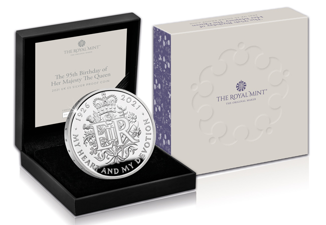 Dissecting a Design: The most important £5 coin issued this year Queens 95th Royal Mint Silver Proof 5 Pound Coin Product Images Coin in box - Dissecting a Design: The most important £5 coin issued this year