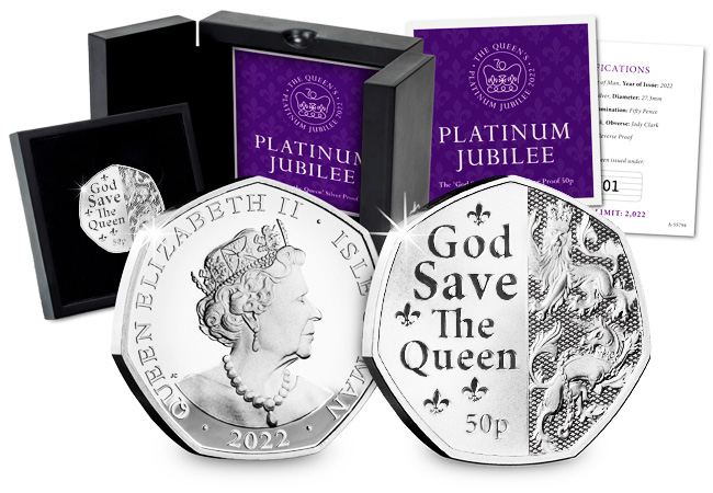 Single siver proof coin and box image with cert 1 - My top 5 Platinum Jubilee recommendations
