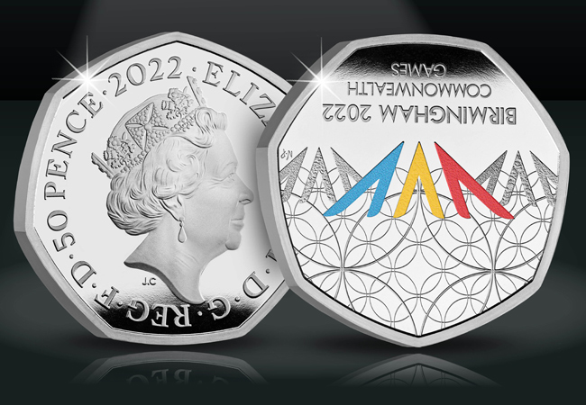 Commonwealth Games 50p Images Silver Proof Upside down - The Sovereign everyone mistakenly thinks is a mistake
