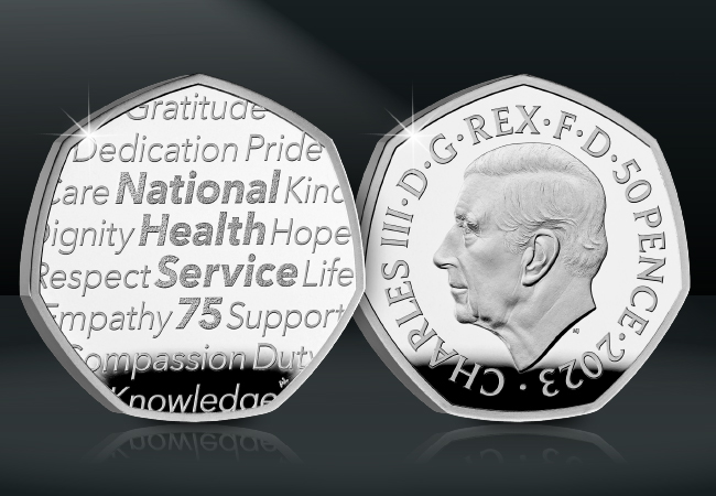 UK 2023 Silver Proof Annual Coin Set Product Images NHS 50p Obverse Reverse - Starting the New Year off with a SELL OUT – UK 2023 Annual Coin Sets JUST launched