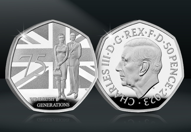 UK 2023 Silver Proof Annual Coin Set Product Images Windrush 50p Obverse Reverse - Starting the New Year off with a SELL OUT – UK 2023 Annual Coin Sets JUST launched